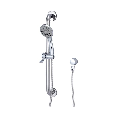 Olympia Faucets Handheld Shower Set, Wallmount, Polished Chrome P-4440